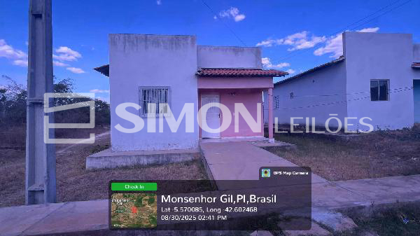 Imagem do imóvel MONSENHOR GIL/PI, RUA ITAIR, N. 13, QD B, CASA, 60M² DE ÁREA PRIVATIVA, 203,63M² DE ÁREA DO TERRENO, 2 QTS, A.SERV, WC, SL, COZINHA, TERRAÇO, IPTU: 1735, MATRÍCULA: 3473, OFÍCIO: 1, AVALIAÇÃO: R$ 97.0