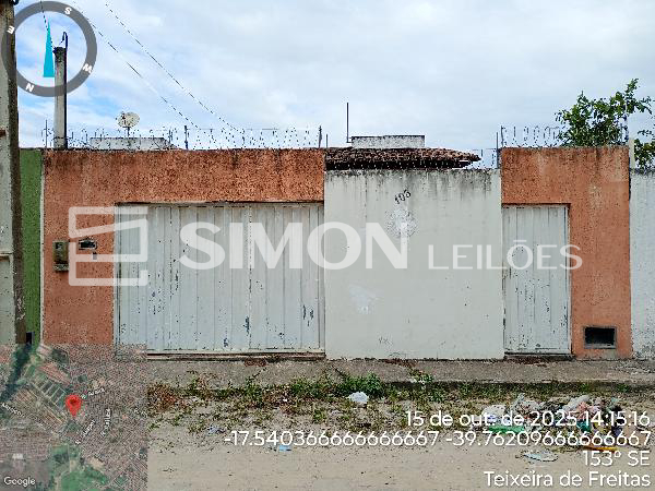 Imagem do imóvel TEIXEIRA DE FREITAS/BA, RUA PROJETADA 194, N. 103, LUIS EDUARDO MAGALHAES, CASA, 54M² DE ÁREA PRIVATIVA, 161,64M² DE ÁREA DO TERRENO, 2 QTS, A.SERV, WC, SL, COZINHA, IPTU: 10305690128001, MATRÍCULA: 3