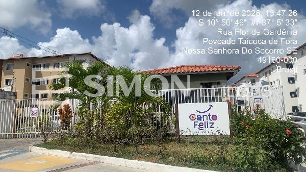 Imagem do imóvel NOSSA SENHORA DO SOCORRO/SE, CANTO FELIZ RESIDENCIAL, RUA FLOR DE GARDENIA, N. 800, Apto. 104, BL 01, VG 12, TAICOCA DE FORA, APARTAMENTO, 45,59M² DE ÁREA PRIVATIVA, 2 QTS, WC, SL, COZINHA, IPTU: 01.0