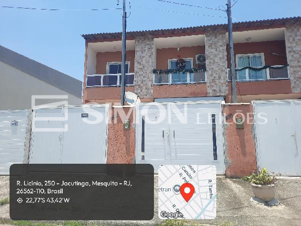 Imagem do imóvel MESQUITA/RJ, RUA LICINIO, N. 252, QD 33, LT 11, SANTO ELIAS, CASA, 85,01M² DE ÁREA PRIVATIVA, 2 QTS, A.SERV, WC, SL, COZINHA, IPTU: 955788, MATRÍCULA: 24584, OFÍCIO: 2, AVALIAÇÃO: R$ 230.000,00